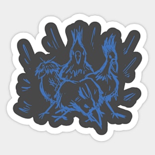 The Bad Birds (Blue) Sticker